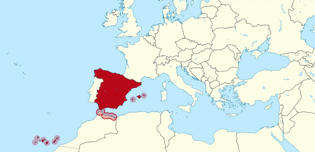 hiszpania mapa